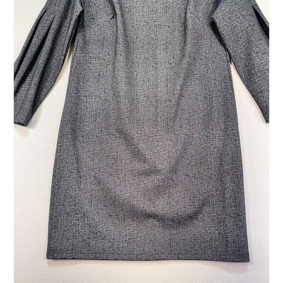 Banana Republic Women's Shift Dress Pleated Sleeves Size XS Gray Black Career - Picture 2 of 11